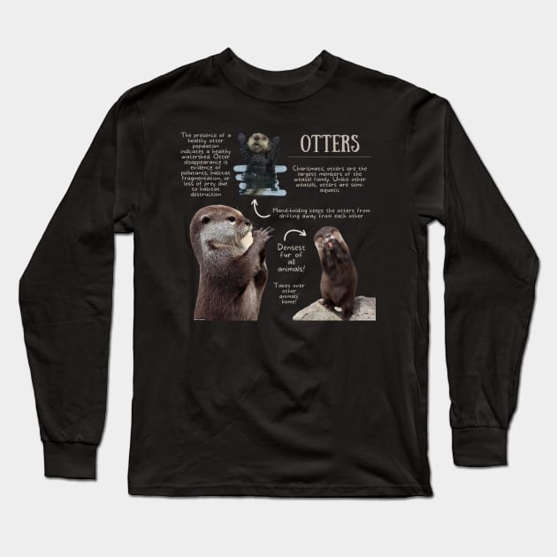 Animal Facts - Otter Long Sleeve T-Shirt by Animal Facts and Trivias